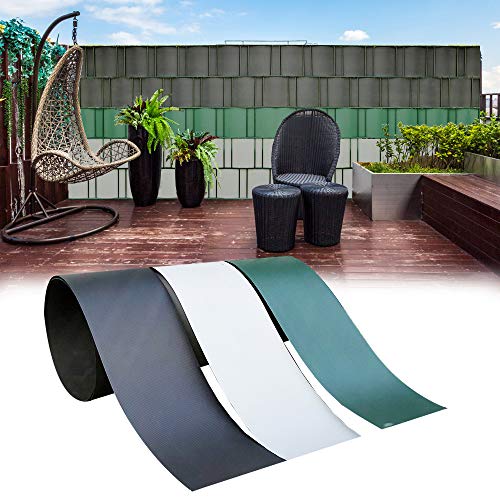 10 Stück Hart PVC Sichtschutzstreifen, Sichtschutz Windschutz Garten für Doppelstabmattenzaun Zaun Zaunsichtschutz für Gartenzaun, Balkon- Anthrazit(2,5m*19cm) von interGo