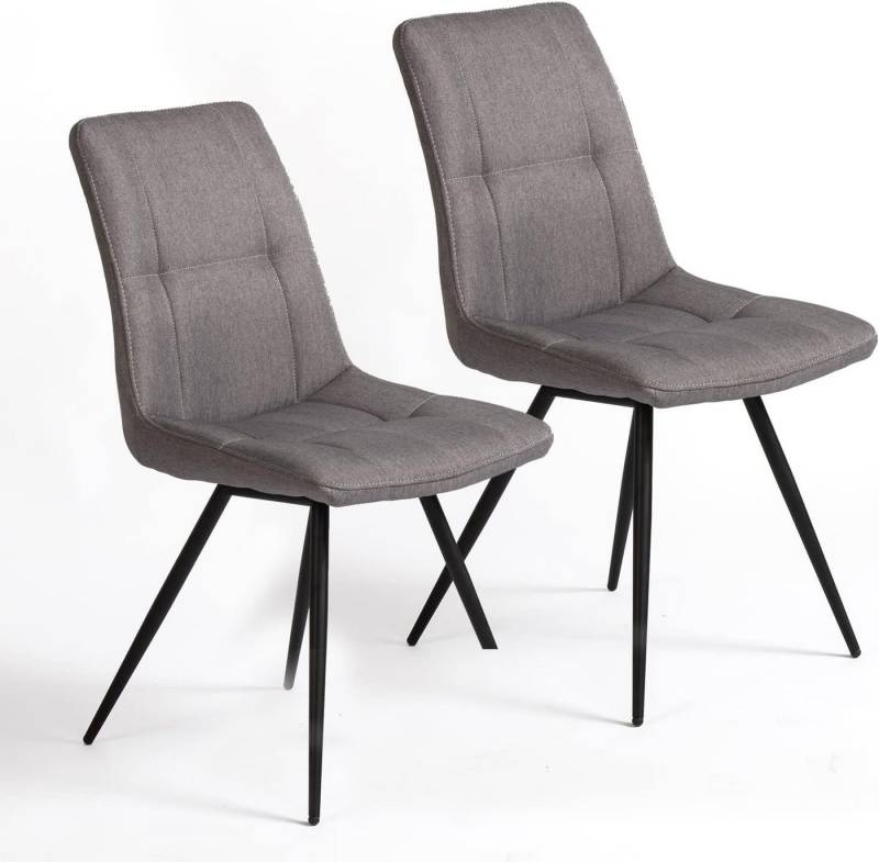 interGo Esszimmerstuhl Esszimmerstühle Küchenstuhl Polsterstuhl Wohnzimmerstuhl Sessel Lounge (Set, 2 St), gepolsterte Sitzfläche von interGo