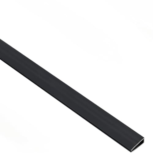 interGo PVC Zaunschiene Abdeckprofil Anthrazit - 1x1m (1er Set) | Schutzkappe für Sichtschutzmatten | Wetterfeste Gartenzaun-Abdeckung von interGo
