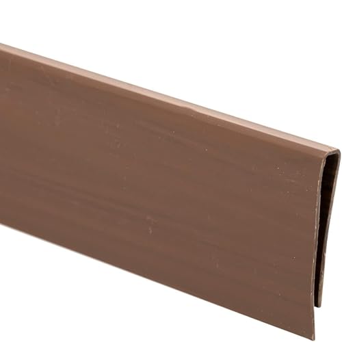 interGo PVC Zaunschiene Abdeckprofil Braun - 3x1m (3er Set) | Schutzkappe für Sichtschutzmatten | Wetterfeste Gartenzaun-Abdeckung von interGo