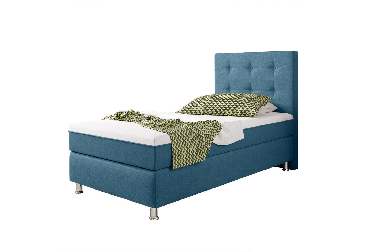 interbed Boxspringbett Köln Plus 90x200 cm Webstoff Schwarz mit Topper-Optik interbed Boxspringbett Köln Plus 90x200 cm Webstoff Schwarz mit Topper-Optik von interbed