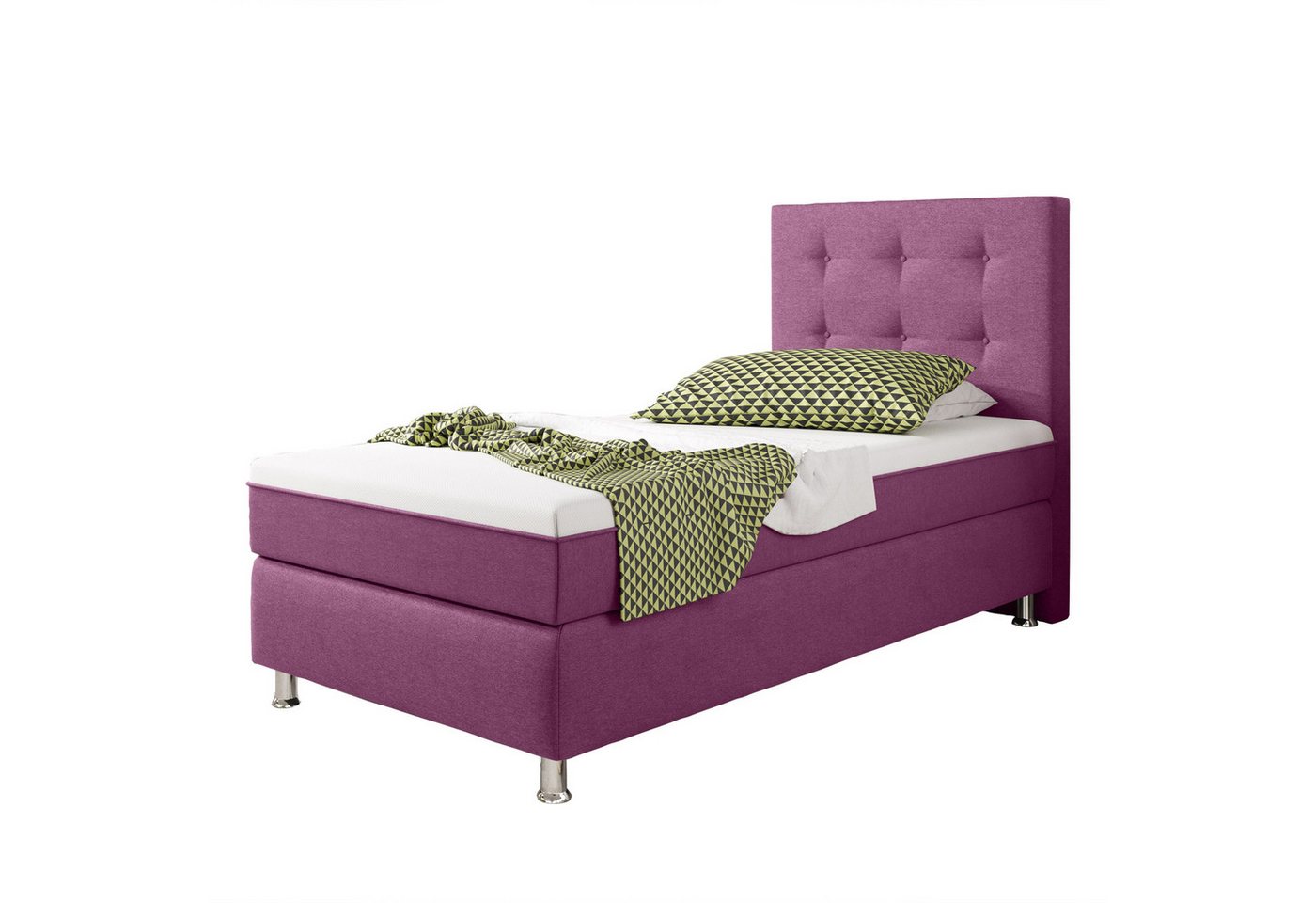 interbed Boxspringbett Köln Plus 90x200 cm Webstoff Schwarz mit Topper-Optik interbed Boxspringbett Köln Plus 90x200 cm Webstoff Schwarz mit Topper-Optik von interbed