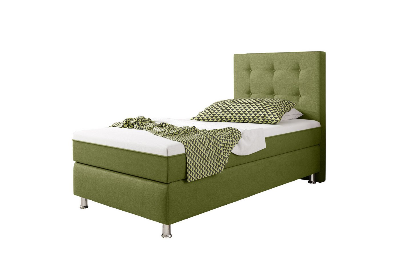 interbed Boxspringbett Köln Plus 90x200 cm Webstoff Schwarz mit Topper-Optik interbed Boxspringbett Köln Plus 90x200 cm Webstoff Schwarz mit Topper-Optik von interbed