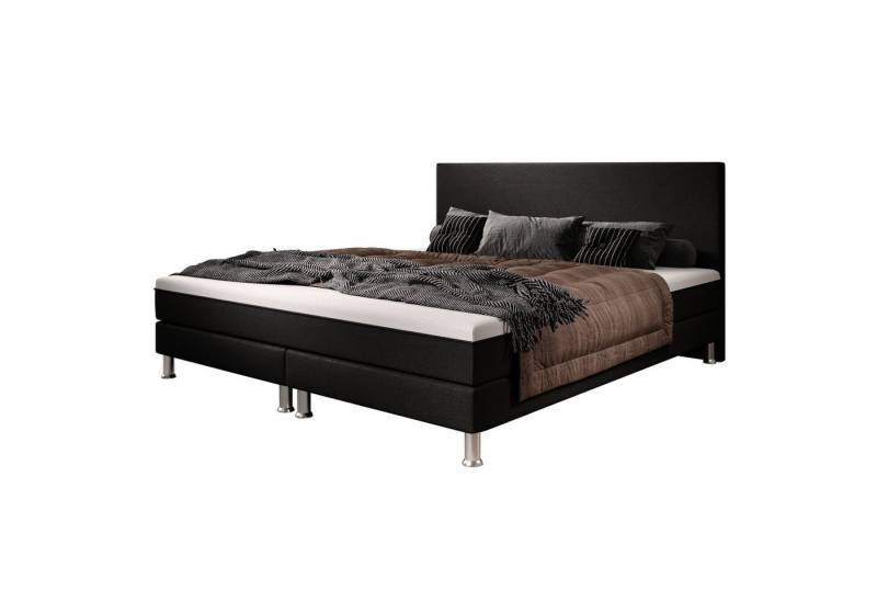 interbed Boxspringbett S1 180x200 cm Webstoff, mit Topper-Optik interbed Boxspringbett S1 180x200 cm Webstoff, mit Topper-Optik von interbed