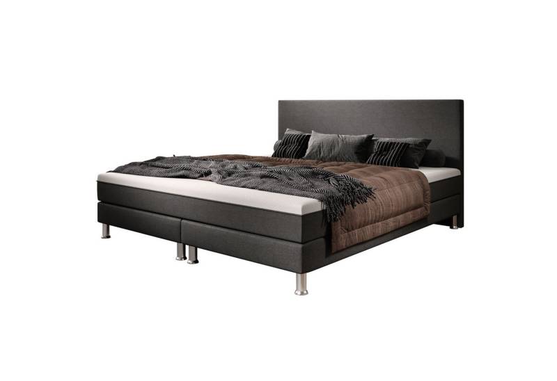 interbed Boxspringbett S1 180x200 cm Webstoff, mit Topper-Optik interbed Boxspringbett S1 180x200 cm Webstoff, mit Topper-Optik von interbed