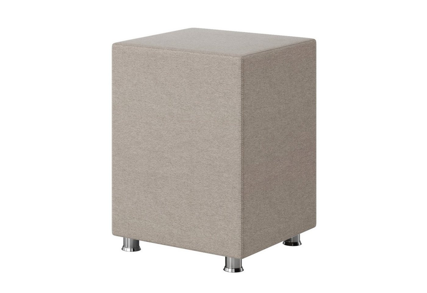 interbed Hocker Nachttisch Hocker Kara Würfel Cube 40x40x60 Webstoff (gepolsterte hocker), 1 Stück von interbed