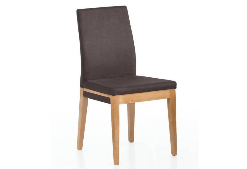 interbed Polsterstuhl 4er Set Regensburg Eiche lackiert Massivholz Dunkelbraun interbed Polsterstuhl 4er Set Regensburg Eiche lackiert Massivholz Dunkelbraun von interbed