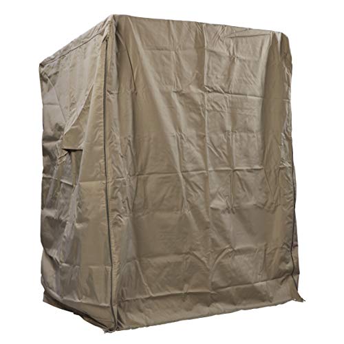 Webavita Strandkorb Schutzhülle Deluxe 160 x 130 x 100cm Universell 600D Schutzhaube Atmungsaktiv Anthrazit Winterfest UV beständig von intergrill