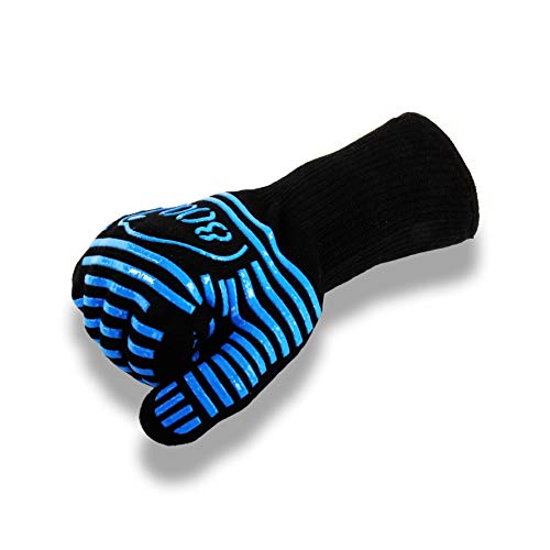 Intergrill 800° Grillhandschuh | Kochhandschuh | Kaminhandschuh | Ofenhandschuh | Topfhandschuh | Hitzebeständig bis 500°C | rutschfest schnittsicher von intergrill