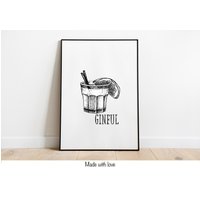 Poster Druck Gin Mit Glas Poster Druck Gin Mit Glas von interiorcouple