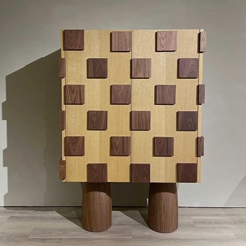 Italienischer minimalistischer zweifarbiger karierter Hochschrank – moderne Luxus-Aufbewahrungs-Barkonsole, Designer-Sideboard mit zylindrischen Beinen für Wohnzimmer und Esszimmer Italienischer minimalistischer zweifarbiger karierter Hochschrank – moderne Luxus-Aufbewahrungs-Barkonsole, Designer-Sideboard mit zylindrischen Beinen für Wohnzimmer und Esszimmer von interoknack