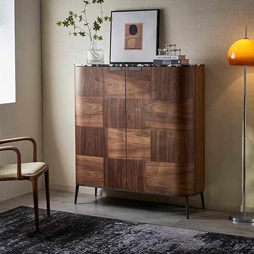 Moderner Schrank aus Walnussholz mit Parkettmuster, Barschrank im skandinavischen Stil mit geometrischem Furnier-Design, modernes Wohnzimmer-Sideboard Moderner Schrank aus Walnussholz mit Parkettmuster, Barschrank im skandinavischen Stil mit geometrischem Furnier-Design, modernes Wohnzimmer-Sideboard von interoknack