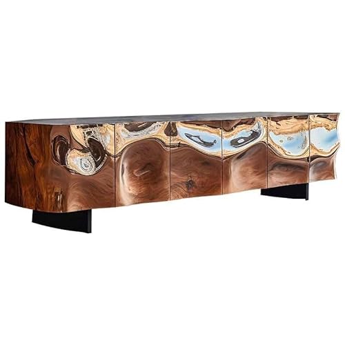 interoknack Designer Sculptural Walnut TV Stand, Luxury Postmodern Media Console Cabinet, High-End Artistic Wood Sideboard for Living Room interoknack Designer Sculptural Walnut TV Stand, Luxury Postmodern Media Console Cabinet, High-End Artistic Wood Sideboard for Living Room von interoknack