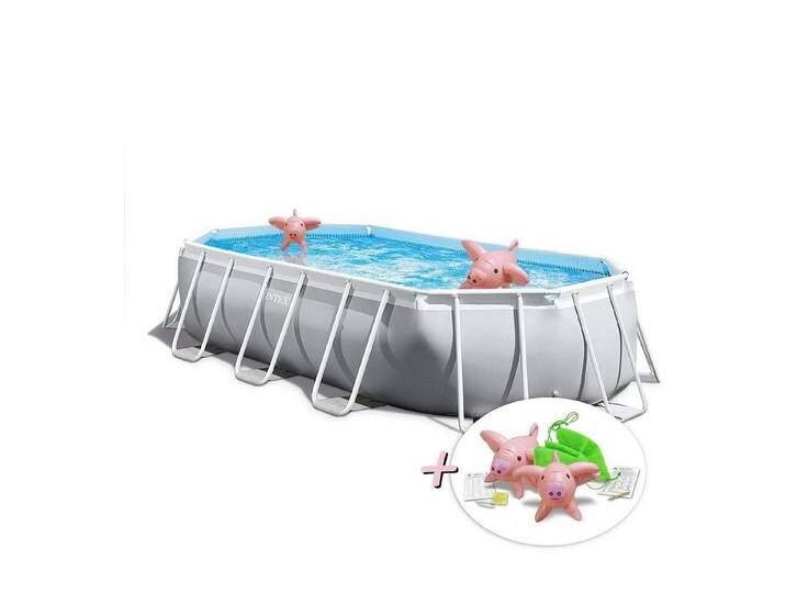 Intex Pool 26796GN Prism Frame Oval Pool 503 x 274 x 122 cm + Schwimmtiere Intex Pool 26796GN Prism Frame Oval Pool 503 x 274 x 122 cm + Schwimmtiere von intex