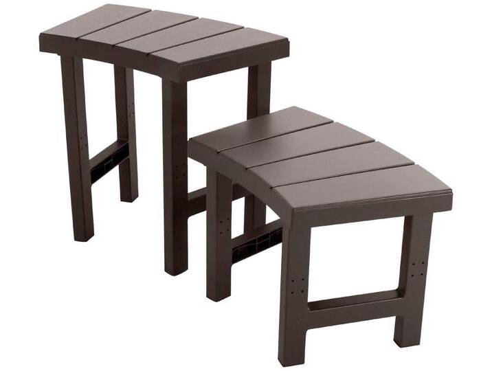 Intex Sitzbank 2 tlg. Set Sitz- und Ablagebänke (Set), 2.tlg. Set, schwarz von intex