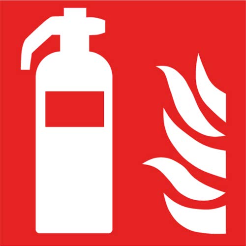 Brandschutzzeichen Feuerlöscher Sicherheitsschild Warnschild 200x200mm aus Aluminium PVC langnachleuchtend Betriebsausstattung von intratec 100% Shopping