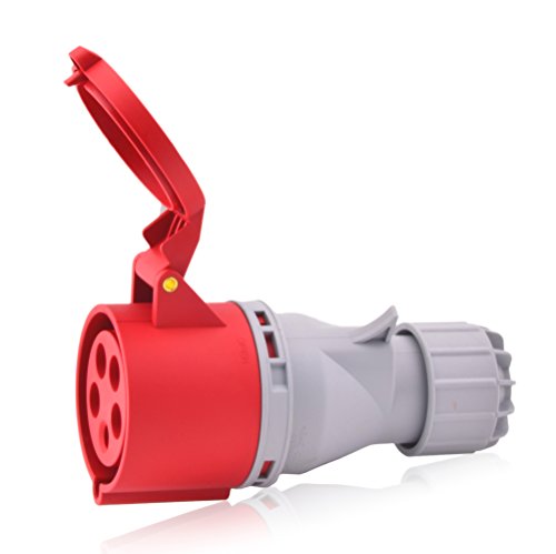 CEE Starkstrom Steckdose Intratec 16A 400V 6h IP44 5-polig (3P+N+E): IEC-60309 Industrie und Mehrphasenstecker robuste Industriequalität von intratec 100% Shopping