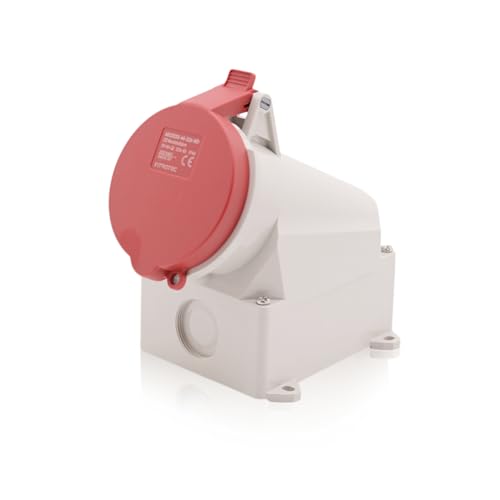 CEE Starkstrom Wandsteckdose Intratec 32A 400V 6h IP44 5-polig (3P+N+E): IEC-60309 Industrie und Mehrphasenstecker robuste Industriequalität robuste Industriequalität von intratec 100% Shopping