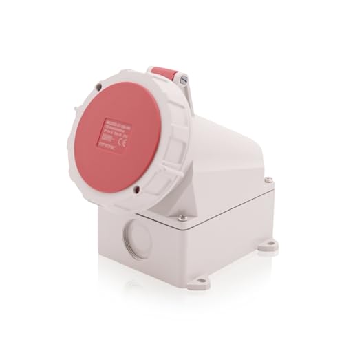 CEE Starkstrom Wandsteckdose Intratec 32A 400V 6h IP67 5-polig (3P+N+E): IEC-60309 Industrie und Mehrphasenstecker robuste Industriequalität von intratec 100% Shopping
