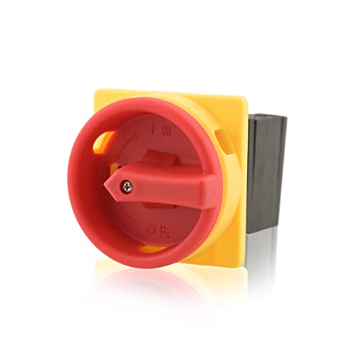 Intratec Hauptschalter Einbau, 20 A, 3-polig – Einbau Steuerschalter, Reparaturschalter zum Fronteinbau in Verteiler- und Schaltschränken 67 x 67 x 63 mm von intratec 100% Shopping
