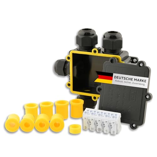 Intratec® Abzweigdose Wasserdicht [IP 68] Verschiedene Größen: 2-14 Öffnungen | Verteilerdose Wasserdicht | Verteilerdose Aufputz Schwarz | Verteilerdose Außen Wasserdicht | Abzweigkasten von intratec 100% Shopping