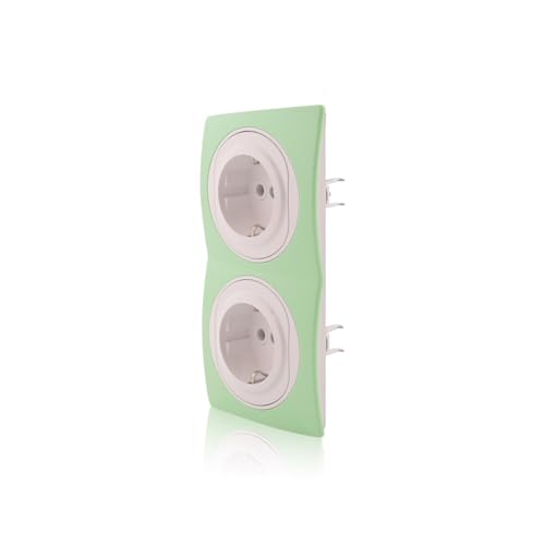 Intratec Nobilis Set 2er Rahmen & 2X Schuko Steckdose 16A/230V, Ø 60mm, 151x80mm vertikal Grün Wandmontage Intratec Nobilis Set 2er Rahmen & 2X Schuko Steckdose 16A/230V, Ø 60mm, 151x80mm vertikal Grün Wandmontage von intratec 100% Shopping