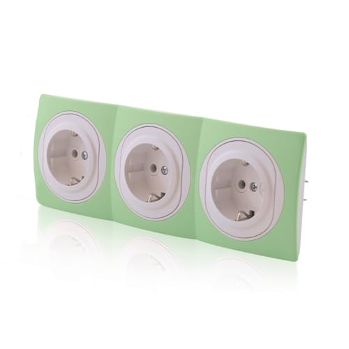 Intratec Nobilis Set 3x Schuko Steckdose Grün Ø60mm 16A/230V & 3-fach Rahmen ABS Wandmontage horizontal 80x222 mm Intratec Nobilis Set 3x Schuko Steckdose Grün Ø60mm 16A/230V & 3-fach Rahmen ABS Wandmontage horizontal 80x222 mm von intratec 100% Shopping