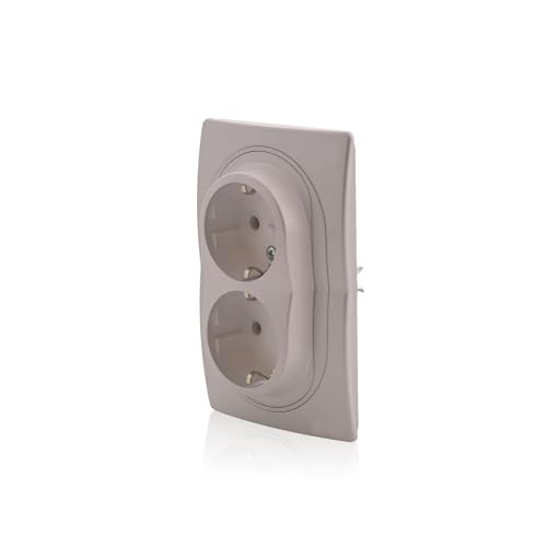 Intratec Nobilis Set Schuko Wandsteckdose 2-fach & Rahmen vertikal in Silber Ø 60mm, 16A/230V~ Typ F, 80x123mm Intratec Nobilis Set Schuko Wandsteckdose 2-fach & Rahmen vertikal in Silber Ø 60mm, 16A/230V~ Typ F, 80x123mm von intratec 100% Shopping