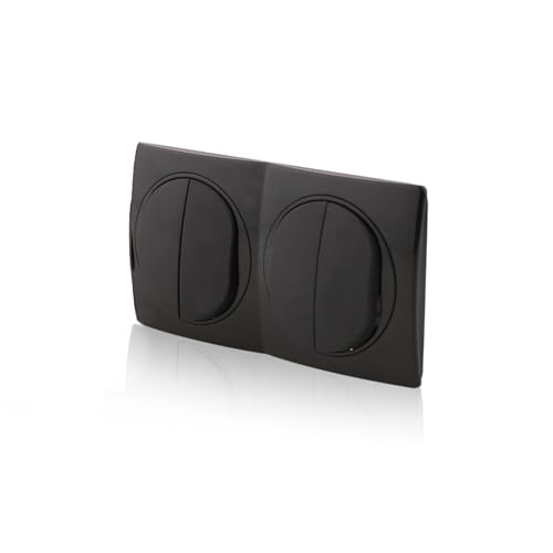Intratec Nobilis Set Serien-Schalter 2 Wippen ABS 10AX 250V Schwarz Ø 60mm & 2fach Rahmen horizontal 80x151mm Intratec Nobilis Set Serien-Schalter 2 Wippen ABS 10AX 250V Schwarz Ø 60mm & 2fach Rahmen horizontal 80x151mm von intratec 100% Shopping