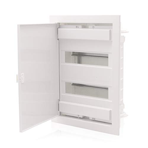 Intratec Sicherungskasten Unterputz IP40 – Verteilerkasten mit Tür, 2-reihig, 24 Module, 442x347x92 mm, Weiß, für Trockenräume Intratec Sicherungskasten Unterputz IP40 – Verteilerkasten mit Tür, 2-reihig, 24 Module, 442x347x92 mm, Weiß, für Trockenräume von intratec 100% Shopping