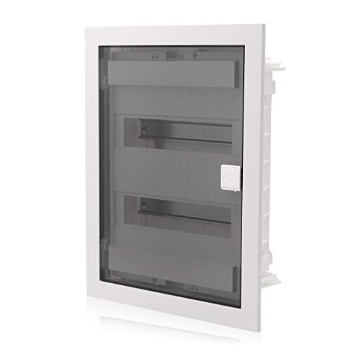 Intratec Sicherungskasten Unterputz IP40 – Verteilerkasten mit Tür, 2-reihig, 24 Module, 592x347x92 mm, Weiß, für Trockenräume Intratec Sicherungskasten Unterputz IP40 – Verteilerkasten mit Tür, 2-reihig, 24 Module, 592x347x92 mm, Weiß, für Trockenräume von intratec 100% Shopping