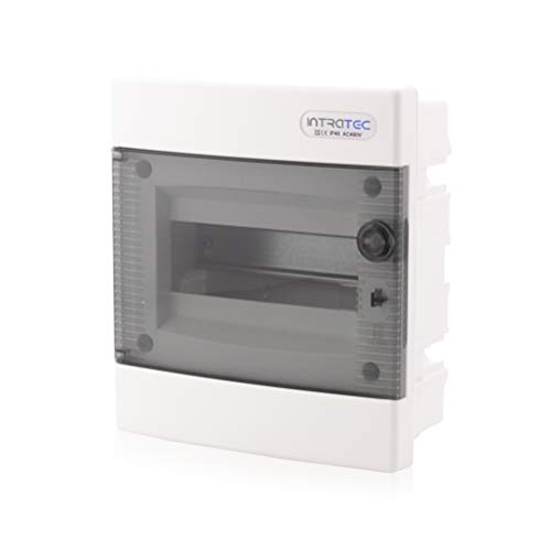 Intratec Sicherungskasten Unterputz IP40 – Verteilerkasten mit transparenter Tür, 1-reihig, 8 Module, 232x211x99 mm, für Trockenräume Intratec Sicherungskasten Unterputz IP40 – Verteilerkasten mit transparenter Tür, 1-reihig, 8 Module, 232x211x99 mm, für Trockenräume von intratec 100% Shopping