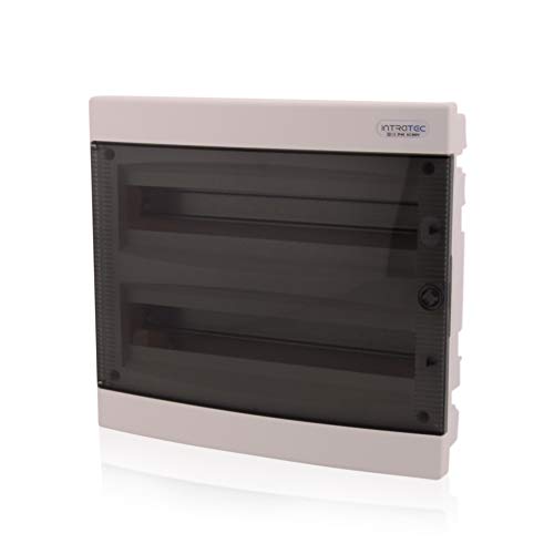 Intratec Sicherungskasten Unterputz IP40 – Verteilerkasten mit transparenter Tür, 2-reihig, 36 Module, 357x392x106 mm, für Trockenräume Intratec Sicherungskasten Unterputz IP40 – Verteilerkasten mit transparenter Tür, 2-reihig, 36 Module, 357x392x106 mm, für Trockenräume von intratec 100% Shopping