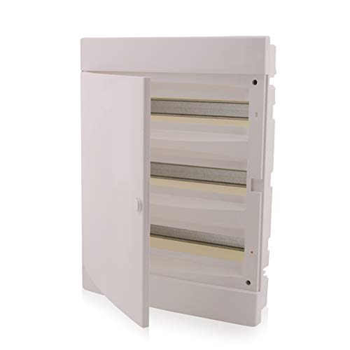 Intratec Sicherungskasten Unterputz IP40 – Verteilerkasten mit weißer Tür, 3-reihig, 54 Module, 522x392x106 mm, für Trockenräume Intratec Sicherungskasten Unterputz IP40 – Verteilerkasten mit weißer Tür, 3-reihig, 54 Module, 522x392x106 mm, für Trockenräume von intratec 100% Shopping