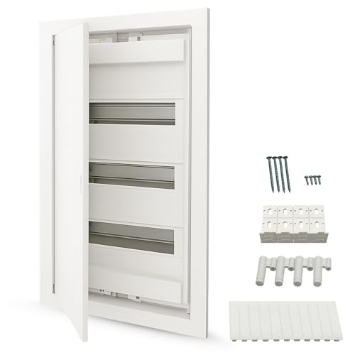 Intratec Sicherungskasten Unterputz [IP 40] erhältlich mit 1, 2, 3, 4 und 5 Reihen - mit Metalltür | Stromkasten | Verteilerkasten Unterputz | Elektroverteiler | Verteilerschrank | Schaltschrank von intratec 100% Shopping