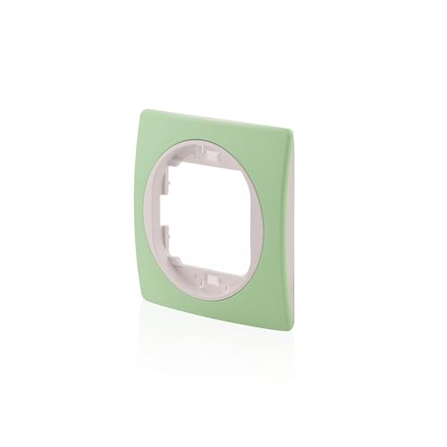 Nobilis Rahmen 1-fach in Pastell Grün mit weißem Halter 80x80 mm zur Wandmontage Nobilis Rahmen 1-fach in Pastell Grün mit weißem Halter 80x80 mm zur Wandmontage von intratec 100% Shopping