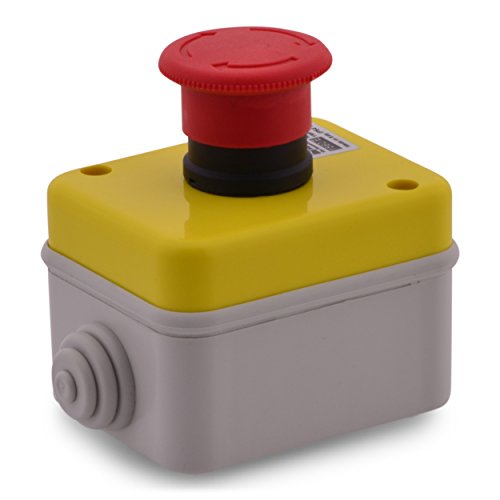 Not-Aus Taster Not Halt Schalter Pilztaster Emergency Stopp Notfall Mushroom Push-Button IP54 1NO+1NC 10A 400V Not-Aus Taster Not Halt Schalter Pilztaster Emergency Stopp Notfall Mushroom Push-Button IP54 1NO+1NC 10A 400V von intratec 100% Shopping