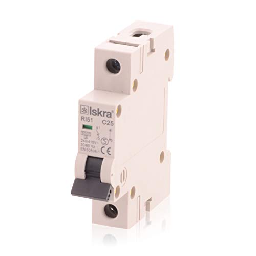 Sicherungsautomat Leitungsschutzschalter MCB Eco-Line, 25A, Typ C, 1-polig, 230/400V, bietet effektiven Schutz, 1 Stück Sicherungsautomat Leitungsschutzschalter MCB Eco-Line, 25A, Typ C, 1-polig, 230/400V, bietet effektiven Schutz, 1 Stück von intratec 100% Shopping