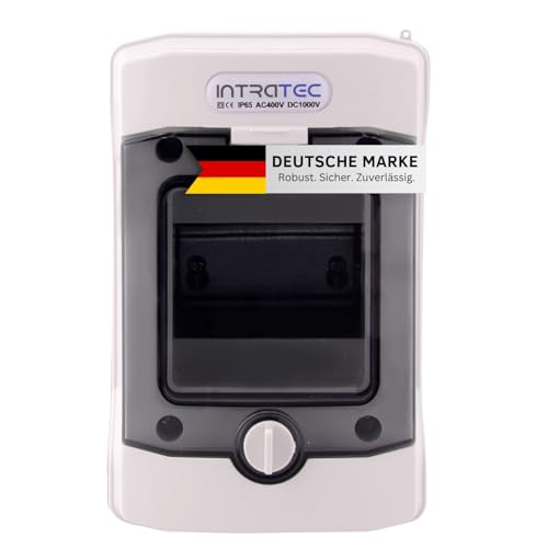 Sicherungskasten Aufputz IP65 Feuchtraum Verteiler Elektroinstallationsverteiler 1-reihig 4 Module Installation im Garten oder andere Außenbereiche Verteilerkasten Schaltkasten Aufputzverteiler Sicherungskasten Aufputz IP65 Feuchtraum Verteiler Elektroinstallationsverteiler 1-reihig 4 Module Installation im Garten oder andere Außenbereiche Verteilerkasten Schaltkasten Aufputzverteiler von intratec 100% Shopping