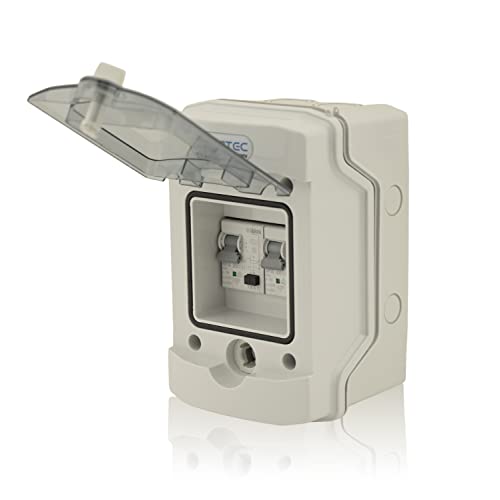 Sicherungskasten Aufputz IP65 Feuchtraum Verteiler Elektroinstallationsverteiler 1-reihig 4 Module mit 2x FI/LS B16 0,03 von ISKRA anschlussfertig ideal für Garten oder andere Außenbereiche Sicherungskasten Aufputz IP65 Feuchtraum Verteiler Elektroinstallationsverteiler 1-reihig 4 Module mit 2x FI/LS B16 0,03 von ISKRA anschlussfertig ideal für Garten oder andere Außenbereiche von intratec 100% Shopping