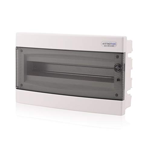 Intratec Sicherungskasten Unterputz IP40 – Verteilerkasten 1-reihig, bis 18 Module, transparente Tür, 392x232x106 mm, für Trockenräume Intratec Sicherungskasten Unterputz IP40 – Verteilerkasten 1-reihig, bis 18 Module, transparente Tür, 392x232x106 mm, für Trockenräume von intratec 100% Shopping