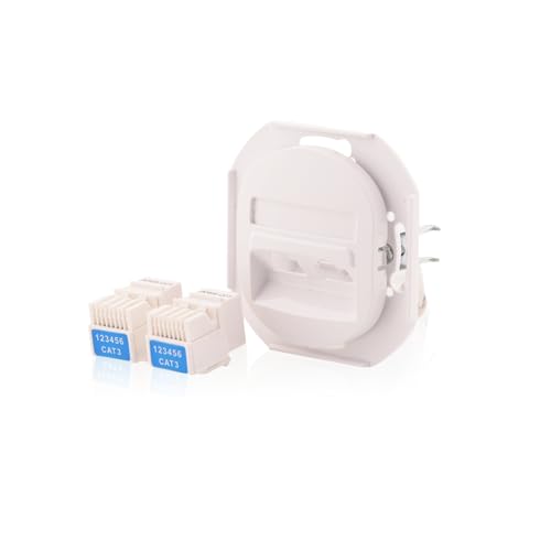 UAE Dose Nobilis, 2-fach mit Keystone-Modulen 2xRJ12 6/6 Cat 3, Weiß, Installationsdose Ø 60 mm UAE Dose Nobilis, 2-fach mit Keystone-Modulen 2xRJ12 6/6 Cat 3, Weiß, Installationsdose Ø 60 mm von intratec 100% Shopping