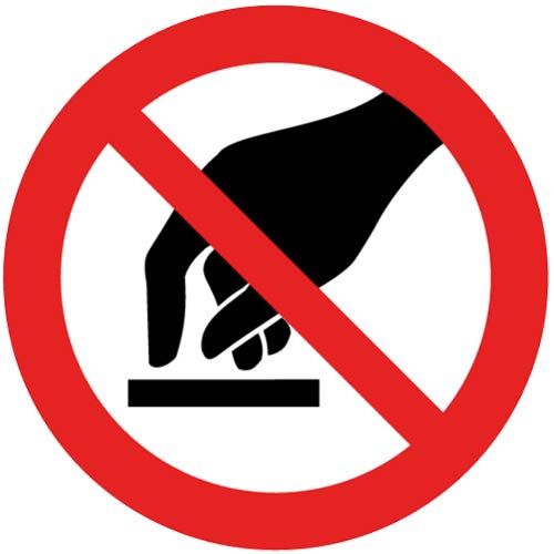 Verbotszeichen Berühren verboten Sicherheitsschild Verbotsschild Warnschild 300mm aus Selbstklebendem PVC Betriebsausstattung von intratec 100% Shopping