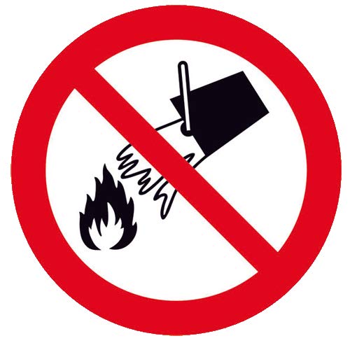 Verbotszeichen Mit Wasser löschen verboten Sicherheitsschild Verbotsschild 200mm aus Aluminium Betriebsausstattung Verbotszeichen Mit Wasser löschen verboten Sicherheitsschild Verbotsschild 200mm aus Aluminium Betriebsausstattung von intratec 100% Shopping