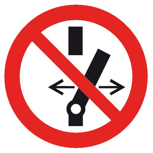 Verbotszeichen Nicht schalten Sicherheitsschild Verbotsschild 100mm aus Selbstklebendem PVC Betriebsausstattung Verbotszeichen Nicht schalten Sicherheitsschild Verbotsschild 100mm aus Selbstklebendem PVC Betriebsausstattung von intratec 100% Shopping
