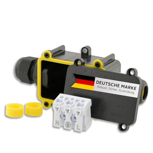 Intratec® Abzweigdose Wasserdicht [IP 68] Verschiedene Größen: 2-14 Öffnungen | Verteilerdose Wasserdicht | Verteilerdose Aufputz Schwarz | Verteilerdose Außen Wasserdicht | Abzweigkasten von intratec 100% Shopping
