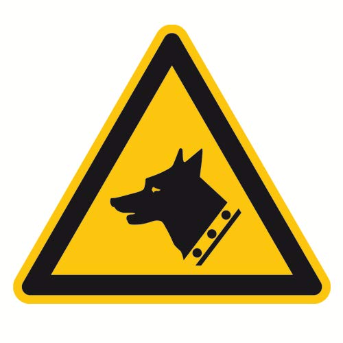 Warnzeichen Warnung vor Wachhund Sicherheitsschild Warnschild 200mm aus Selbstklebendem PVC Betriebsausstattung von intratec 100% Shopping