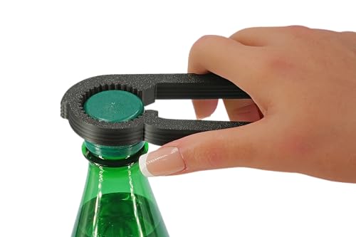 intulon Kompakter Flaschenöffner und -feststeller für Getränke, Flaschenverschluss, passt problemlos in die Tasche oder Tasche, V4 (schwarz) von intulon