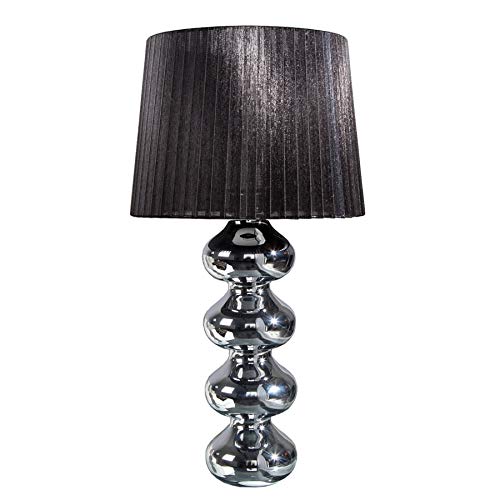 Elegante Design Tischlampe MIA mit schwarzem Schirm Tischleuchte Leuchten Lampen von Invicta Interior