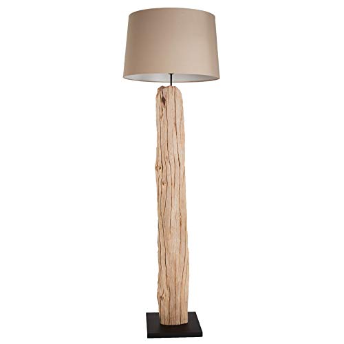 invicta INTERIOR Design Stehlampe ROUSILIQUE 177cm beige Treibholz Leinenschirm handmade von invicta INTERIOR